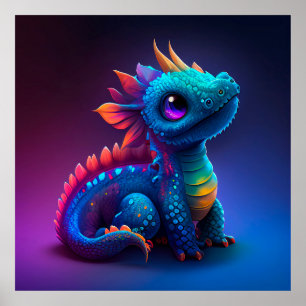 Cute Baby Dragon Poster