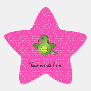 Cute baby dragon star sticker