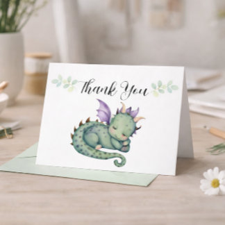 Cute Baby Dragon Thank You Card