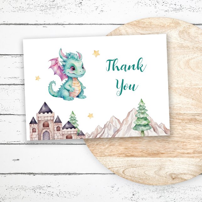 Cute Baby Dragon Thank You Card (Creator Uploaded)