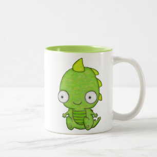 Cute Baby Dragon Two-Tone Coffee Mug