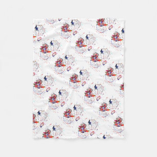 Cute baby Dragon, watercolor baby Dragon Fleece Blanket