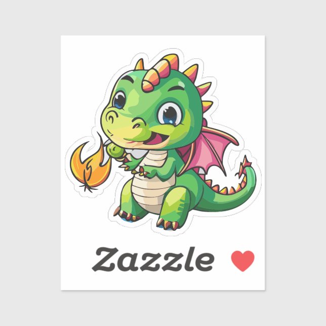 Cute Baby Dragon With First Fire Breath (Sheet)