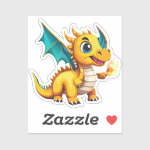 Cute Baby Dragon With His First Fire Ball