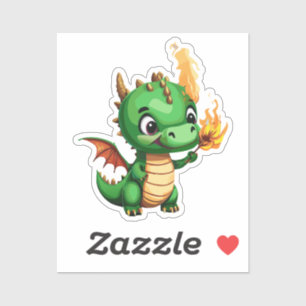 Cute Baby Dragon With Tourch He Lite