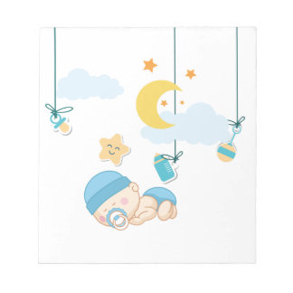 Cute Baby Dreaming Notepad
