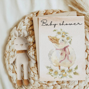 Cute Baby Duck Baby Shower Party Invitation