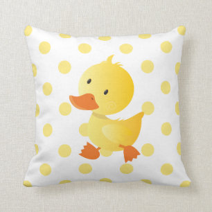 Cute Baby Duck Polka Dots Cushion