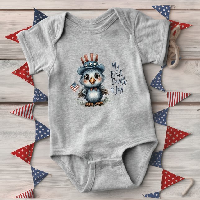 Cute Baby Eagle Fourth of July Baby Bodysuit (Creator Uploaded)