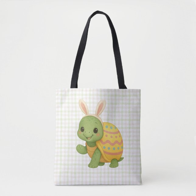 Cute baby Easter/Spring Turtle Tote Bag (Front)
