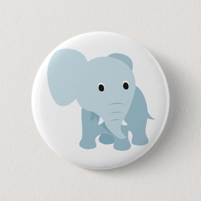 Cute Baby Elephant 6 Cm Round Badge (Front)