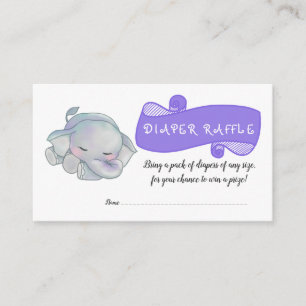 Cute Baby Elephant   Baby Shower Enclosure Card