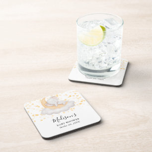 Cute Baby Elephant Baby Shower Party  Coaster