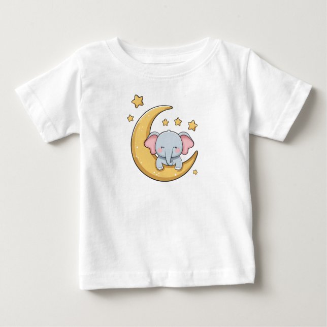 Cute Baby Elephant Baby T-Shirt (Front)