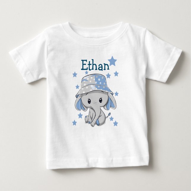 Cute Baby Elephant Boy T-Shirt (Front)