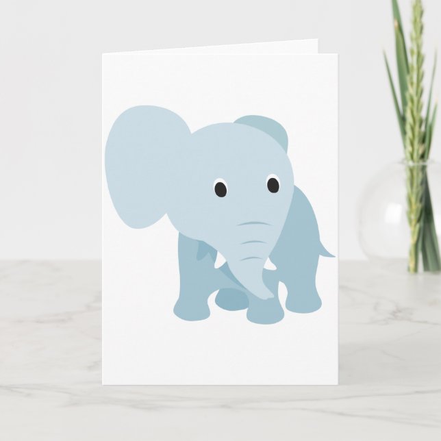 Cute Baby Elephant Card (Front)