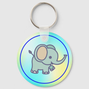 Cute Baby Elephant Cartoon-47767 Key Ring