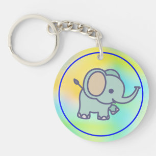 Cute Baby Elephant Cartoon-47767 Key Ring