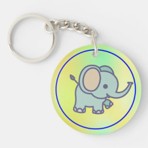 Cute Baby Elephant Cartoon-47767 Key Ring