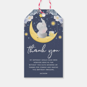 Cute Baby Elephant Custom Thank you Gift Tags