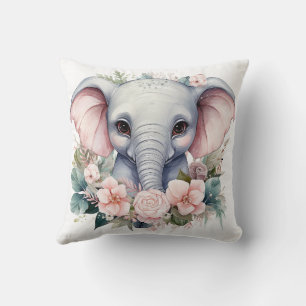 Cute Baby Elephant Decorative Pillow