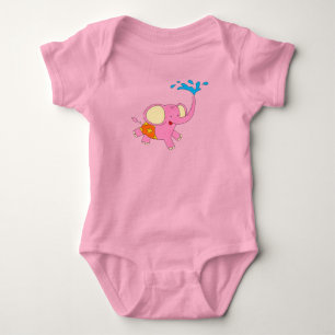 Cute Baby Elephant Design  Bodysuit