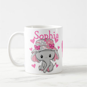 Cute Baby Elephant Girl  Coffee Mug