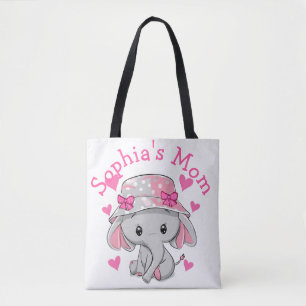Cute Baby Elephant Girl Tote Bag