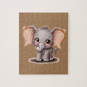 Cute Baby Elephant Jigsaw Puzzle