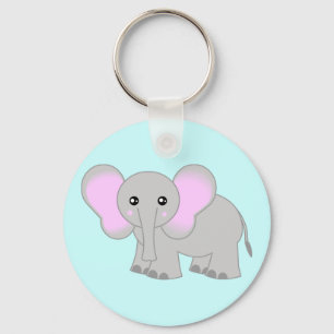 Cute Baby Elephant Key Ring