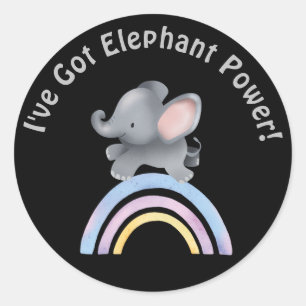 "Cute baby elephant kids stickers