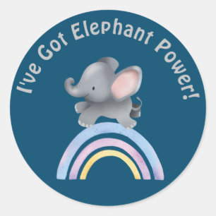 "Cute baby elephant kids stickers