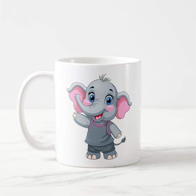Cute Baby Elephant Mug (Left)