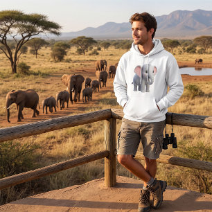 Cute Baby Elephant Nursery Cartoon Hoodie
