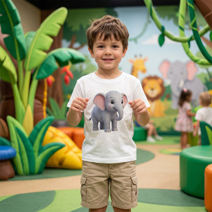 Cute Baby Elephant Nursery Cartoon T-Shirt