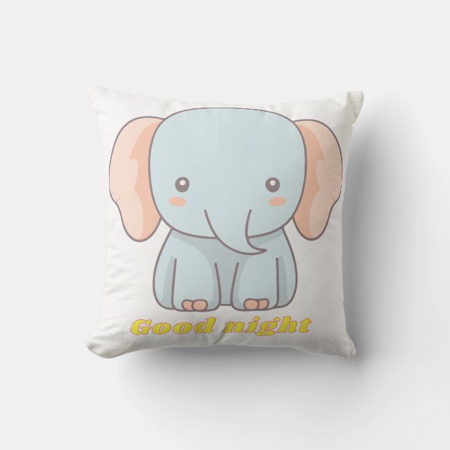 Cute Baby Elephant  pillows  (Front)