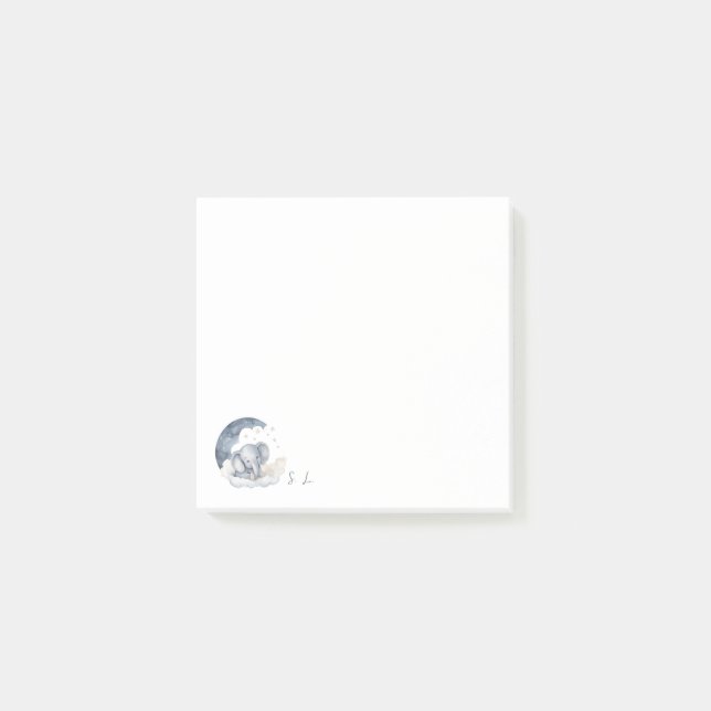 Cute Baby Elephant Post-it Notes (Front)