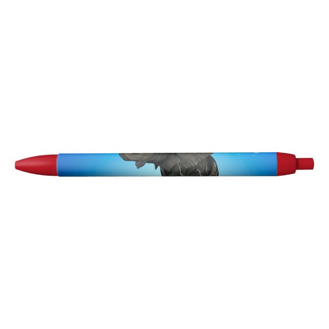Cute baby elephant red ink pen (Front)