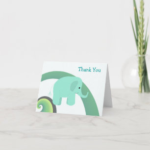 Cute Baby Elephant Thank You Card