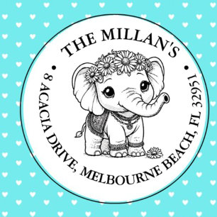 Cute Baby Elephant theme Self-inking Stamp