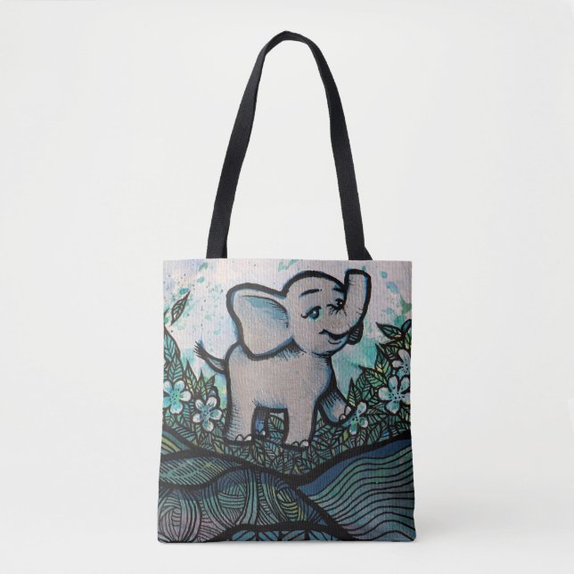 Cute Baby Elephant                                 Tote Bag (Front)