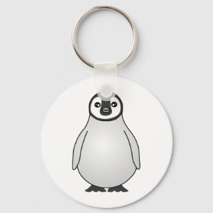 Cute Baby Emperor Penguin Cartoon Key Ring