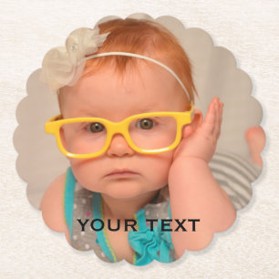 Cute Baby Family Photo Paper Coaster