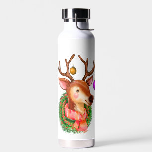 Cute Baby Fawn Christmas Ornaments  Water Bottle