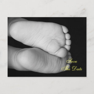 Cute Baby Feet Announcement Postcard