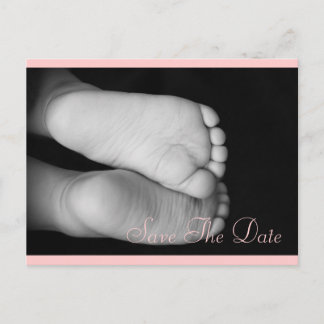 Cute Baby Feet Announcement Postcard