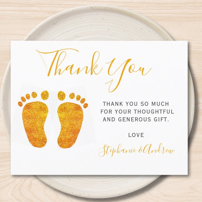 Cute Baby Feet Baby Shower Thank You  Postcard (Creator Uploaded)