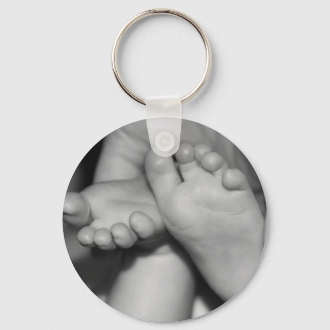 Cute Baby Feet Key Ring (Front)