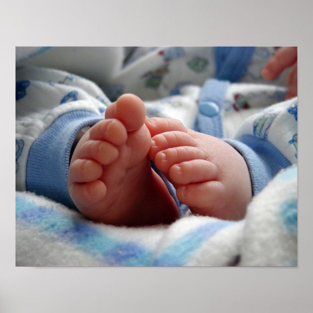 Cute Baby Feet Poster (Front)