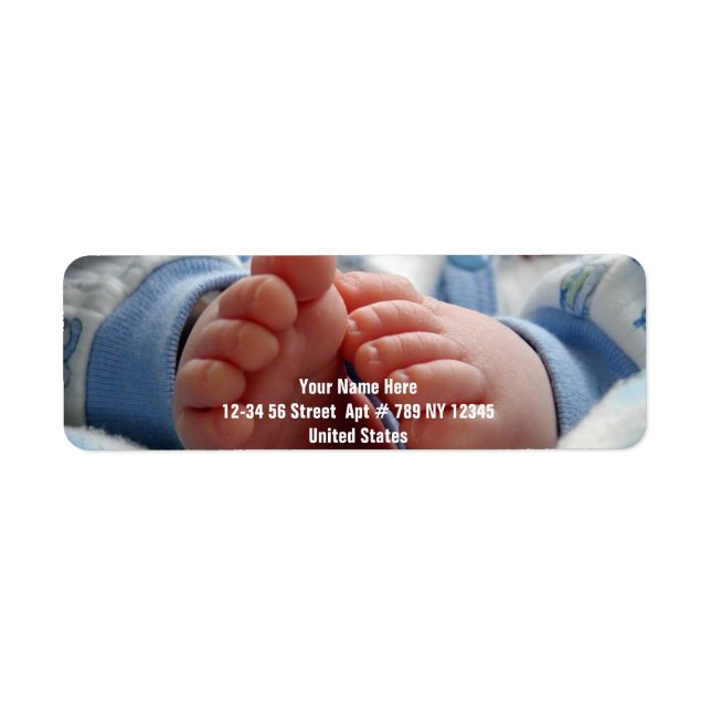 Cute Baby Feet Return Address Label (Front)